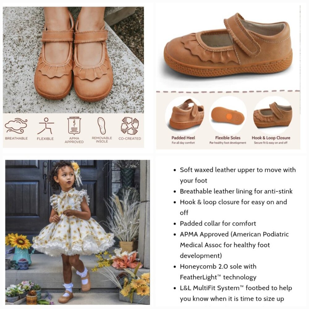 LIVIE & LUCA 'RUCHE CLASSIC' PEBBLED LEATHER MARY-JANE SHOES RICH~MOCHA NEW - Picture 11 of 16